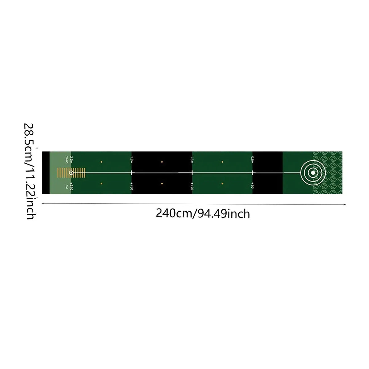 Golf Putting Mat Gift for Golfer Golfing Accessory Lightweight Portable Improve Putting Accuracy Training Aid for Park Lawn Home