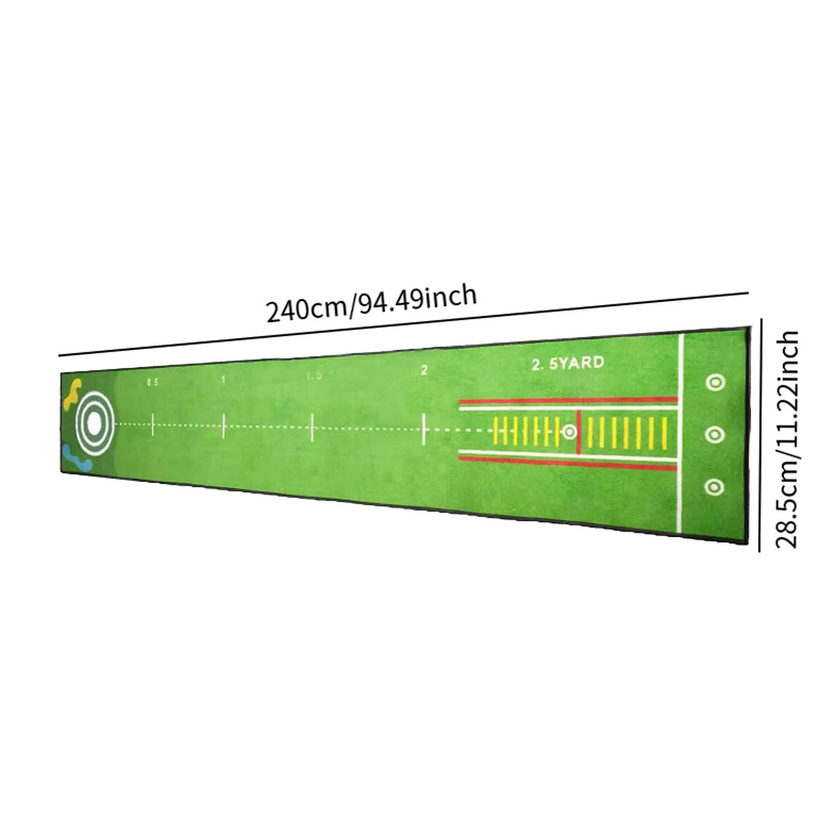Golf Putting Mat Gift for Golfer Golfing Accessory Lightweight Portable Improve Putting Accuracy Training Aid for Park Lawn Home