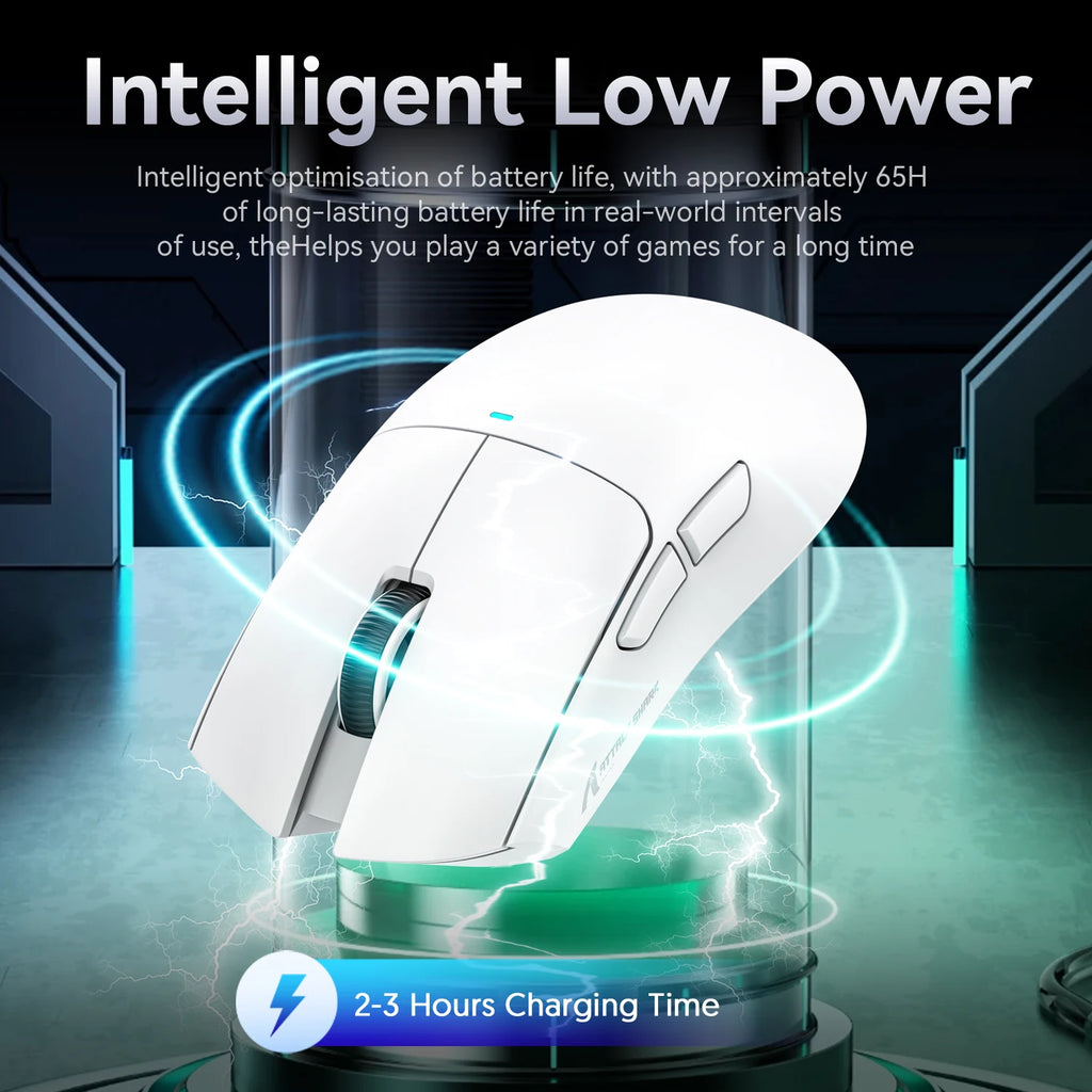 Attack Shark X11 Mouse PAW3311 Wireless 1K Hz Macro Magnetic RGB Docking Charger for Gaming