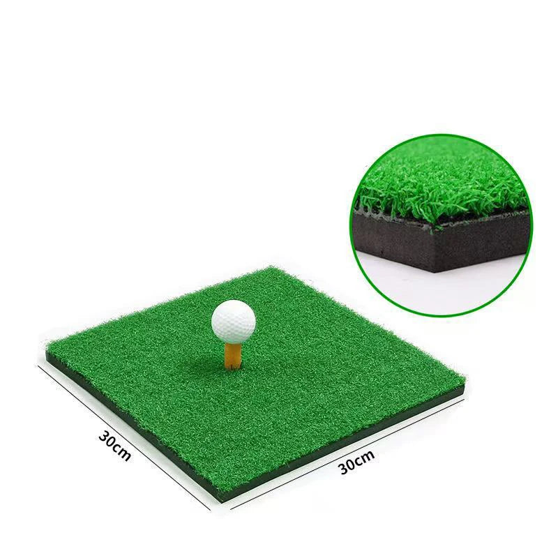 Golf Hitting Mat Artificial Turf Golf Practice Mat with Tee Hole Portable for Training Swing & Chipping in Backyard, Garage, Bas