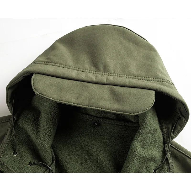 Harajuku Softshell Jacket Men Outdoor Hiking Windproof Waterproof Thick Warm Coat Military Style Winter Mountaineering Outwear