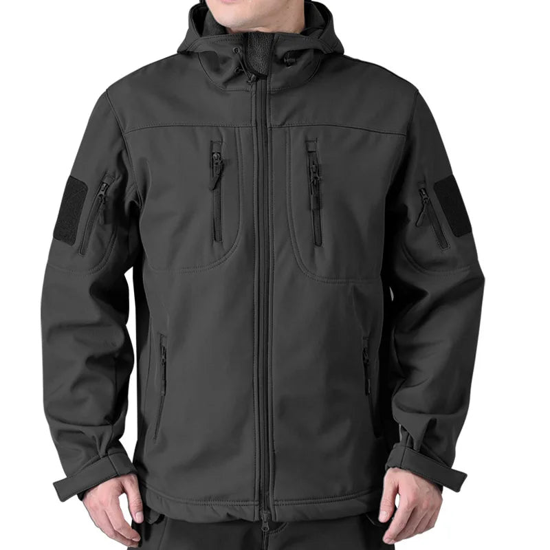 Harajuku Softshell Jacket Men Outdoor Hiking Windproof Waterproof Thick Warm Coat Military Style Winter Mountaineering Outwear