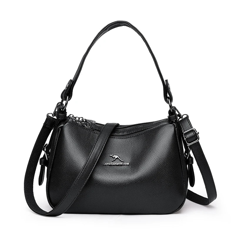 Women's Bags Vintage Genuine High quality PU Women's handbags Casual Ladies' Tote Bags, Soft and Large capacity Handbags wallet