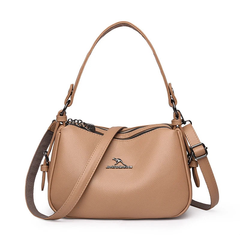 Women's Bags Vintage Genuine High quality PU Women's handbags Casual Ladies' Tote Bags, Soft and Large capacity Handbags wallet