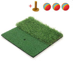 Golf Hitting Mat Artificial Turf Golf Practice Mat with Tee Hole Portable for Training Swing & Chipping in Backyard, Garage, Bas