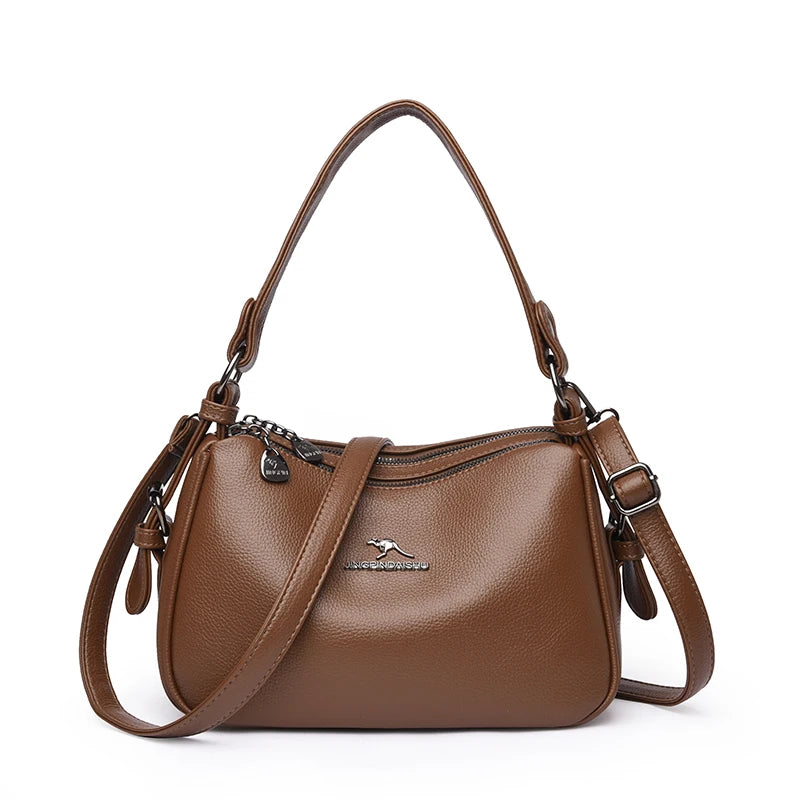 Women's Bags Vintage Genuine High quality PU Women's handbags Casual Ladies' Tote Bags, Soft and Large capacity Handbags wallet