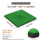 Golf Hitting Mat Indoor Outdoor Golf Training Aids Mini Practice Durable PP Grass Pad Backyard Exercise Golf Mat