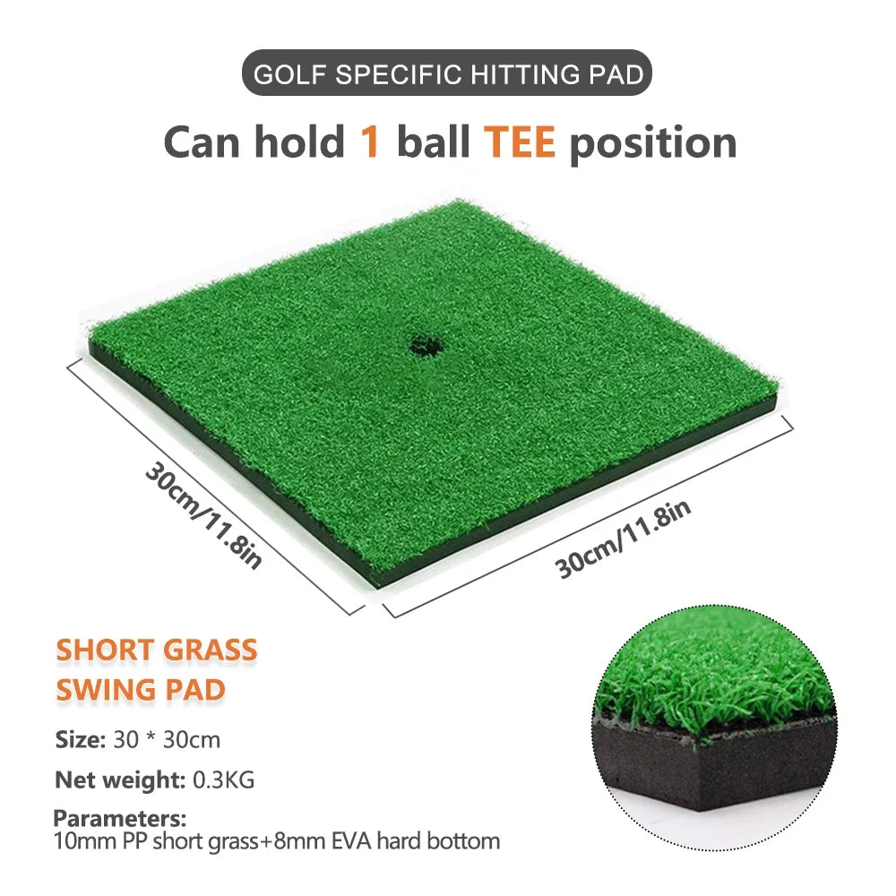 Golf Hitting Mat Indoor Outdoor Golf Training Aids Mini Practice Durable PP Grass Pad Backyard Exercise Golf Mat