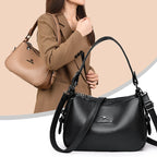Women's Bags Vintage Genuine High quality PU Women's handbags Casual Ladies' Tote Bags, Soft and Large capacity Handbags wallet
