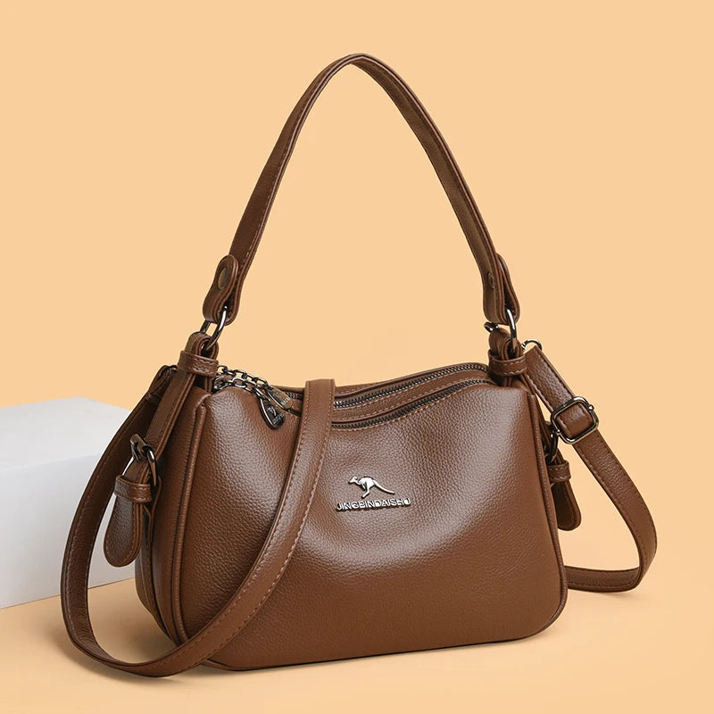 Women's Bags Vintage Genuine High quality PU Women's handbags Casual Ladies' Tote Bags, Soft and Large capacity Handbags wallet