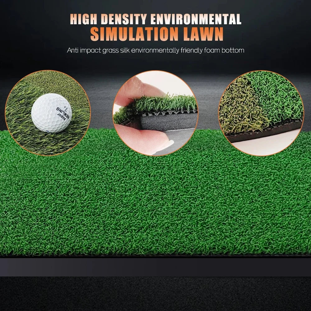 Golf Hitting Mat Indoor Outdoor Golf Training Aids Mini Practice Durable PP Grass Pad Backyard Exercise Golf Mat
