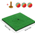 Golf Hitting Mat Artificial Turf Golf Practice Mat with Tee Hole Portable for Training Swing & Chipping in Backyard, Garage, Bas