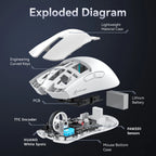 Attack Shark X11 Mouse PAW3311 Wireless 1K Hz Macro Magnetic RGB Docking Charger for Gaming