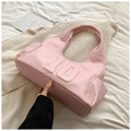 2024 New Women's Tote Bags Trendy Versatile Commuting Large Capacity One Shoulder Bag Summer Casual Solid Color Female Handbags