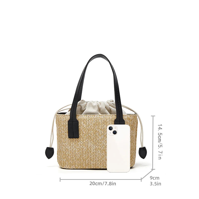 Women's Bags 2026 New Fashion Women's Shoulder Bag Woven Large Capacity Crossbody Small Bag Women's Bucket Bag