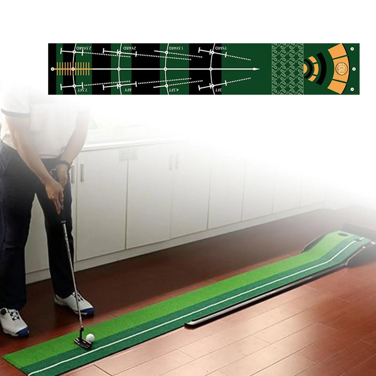 Golf Putting Indoor Golf Hitting Mat Green Mat Golf Practice Training Aid Equipment for Home Outdoor Backyard Golf Practice
