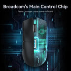 Attack Shark X11 Mouse PAW3311 Wireless 1K Hz Macro Magnetic RGB Docking Charger for Gaming