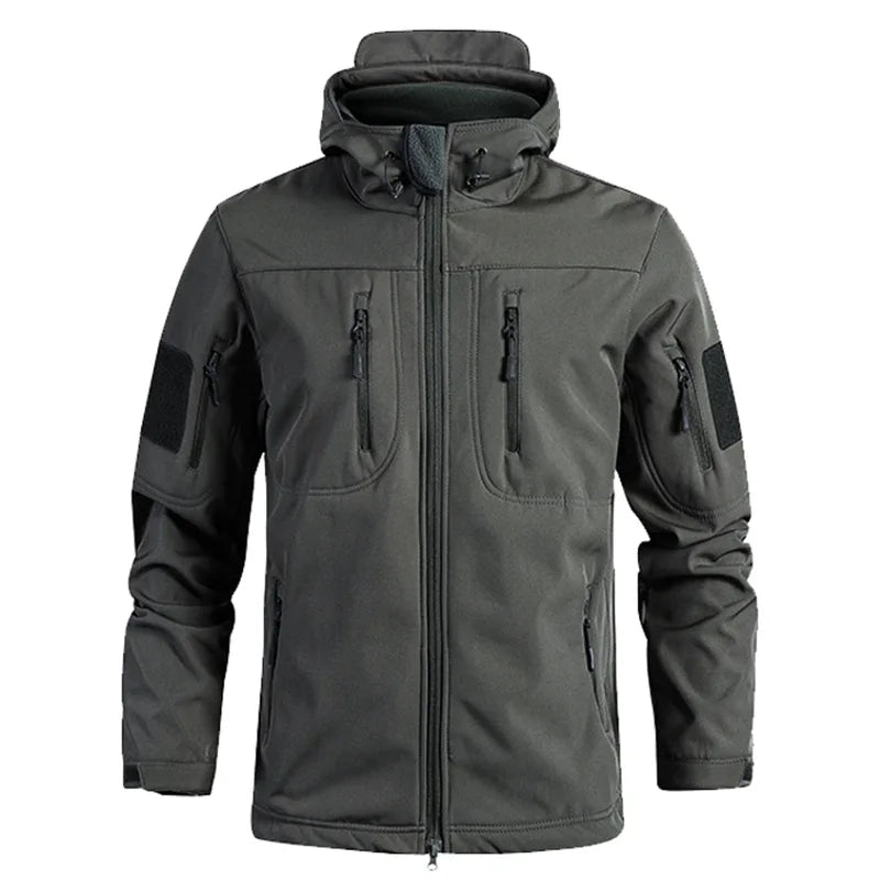 Harajuku Softshell Jacket Men Outdoor Hiking Windproof Waterproof Thick Warm Coat Military Style Winter Mountaineering Outwear