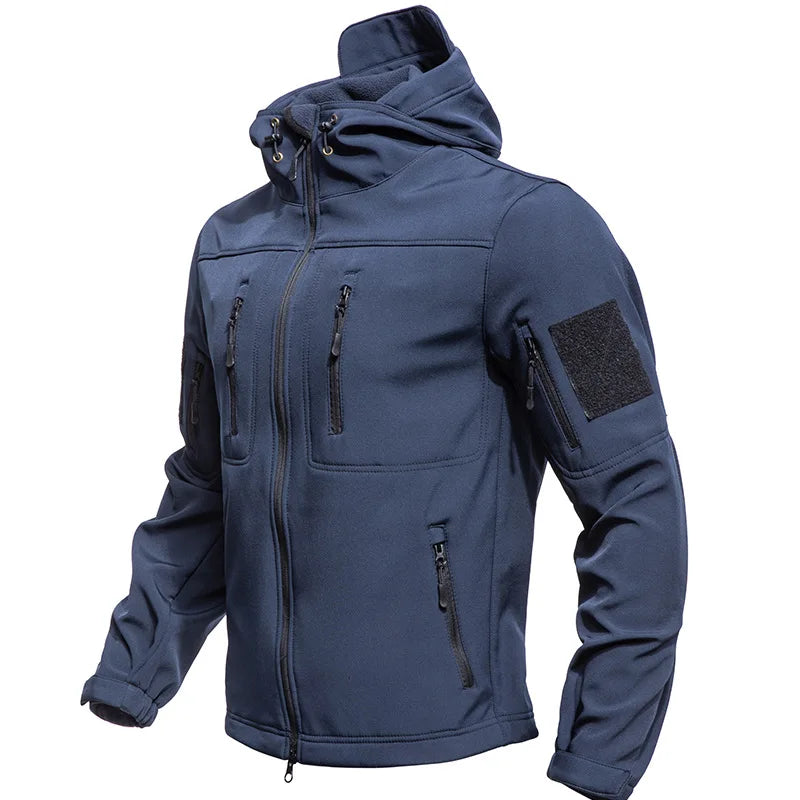 Harajuku Softshell Jacket Men Outdoor Hiking Windproof Waterproof Thick Warm Coat Military Style Winter Mountaineering Outwear
