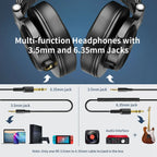 Oneodio A71 Wired HiFi Headphones With Mic Over Ear Stereo Hi-Res Headset Studio DJ Headphone For Recording Monitor 3.5/6.35mm