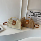 Women Crossbody Bags Summer Woven Shell Female Holiday Tote Bag Handmade Fashion Casual Simple Elegant Lady Straw Bag