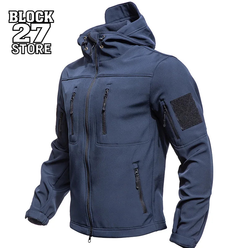 Harajuku Softshell Jacket Men Outdoor Hiking Windproof Waterproof Thick Warm Coat Military Style Winter Mountaineering Outwear