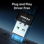 FENVI USB Bluetooth 6.0 Adapter BT 5.4 Dongle for PC Wireless Mouse Keyborad Music Audio Receiver USB Transmitter Windows 11/10