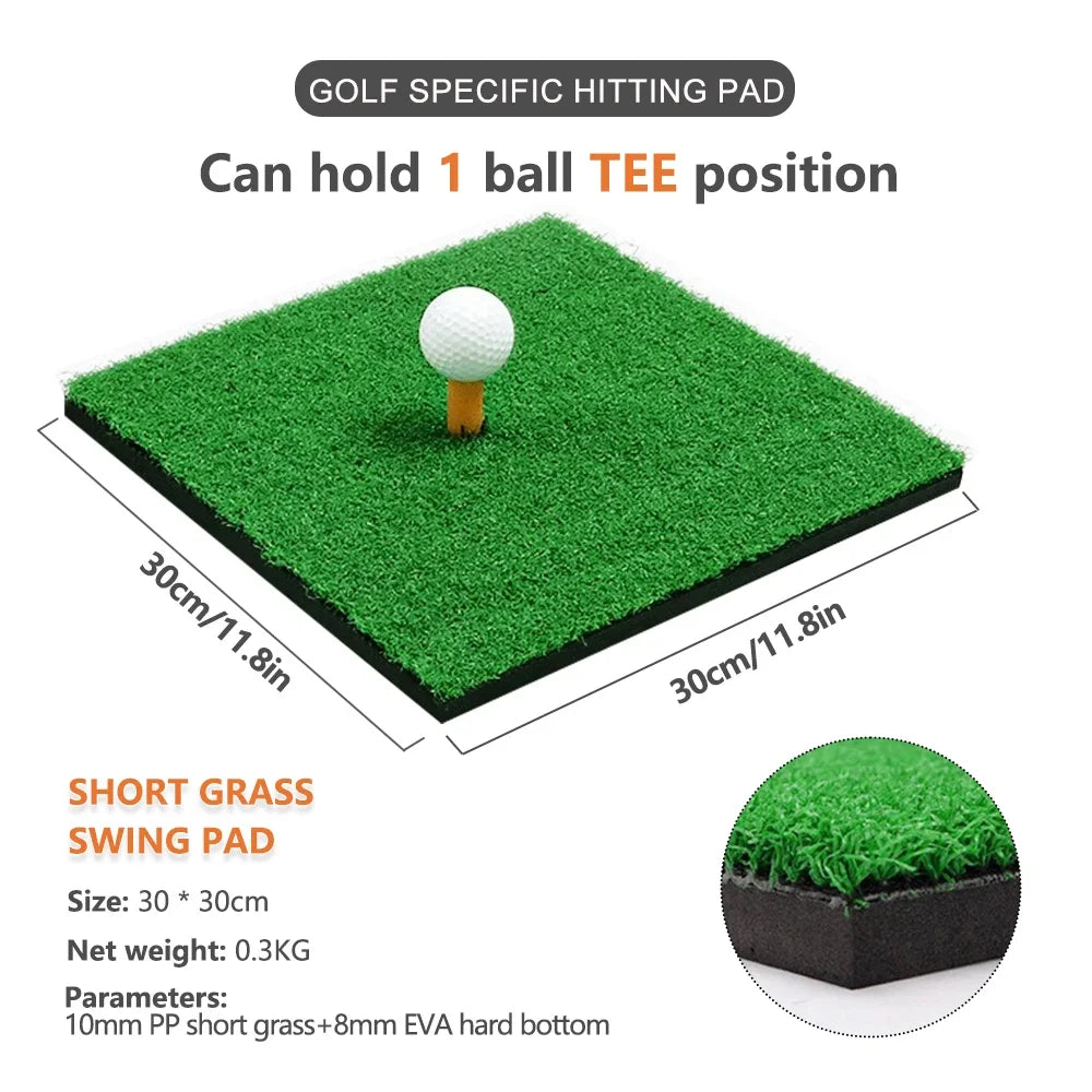 Golf Hitting Mat Indoor Outdoor Golf Training Aids Mini Practice Durable PP Grass Pad Backyard Exercise Golf Mat