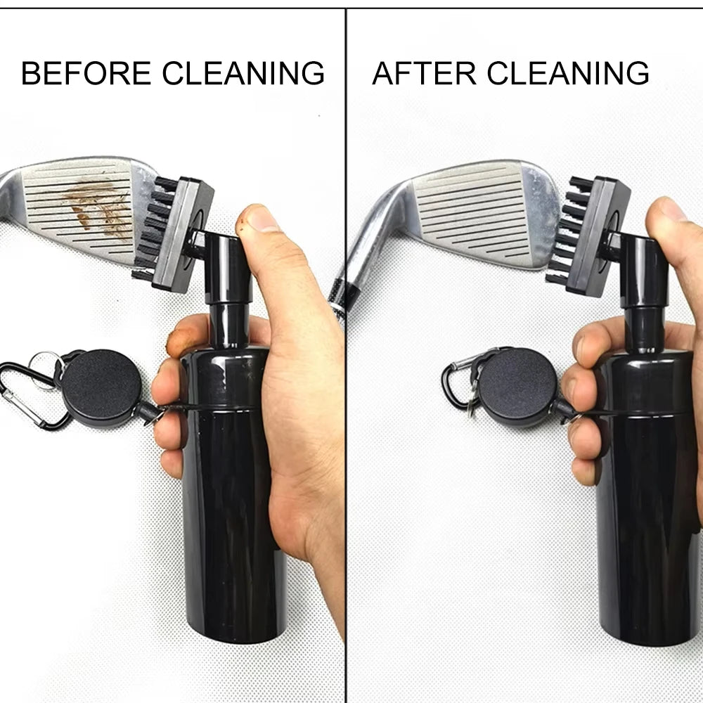 Golf Club Groove Cleaner Brush With Leakproof Spray Bottle Automatic Water Professional Golf Cleaning Kit Portable Golf Tools